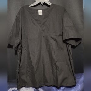 Black Medical Scrubs Top